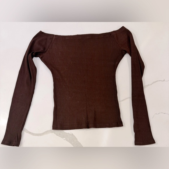 Madewell Tops - Madewell Stretch Off Shoulder LS top